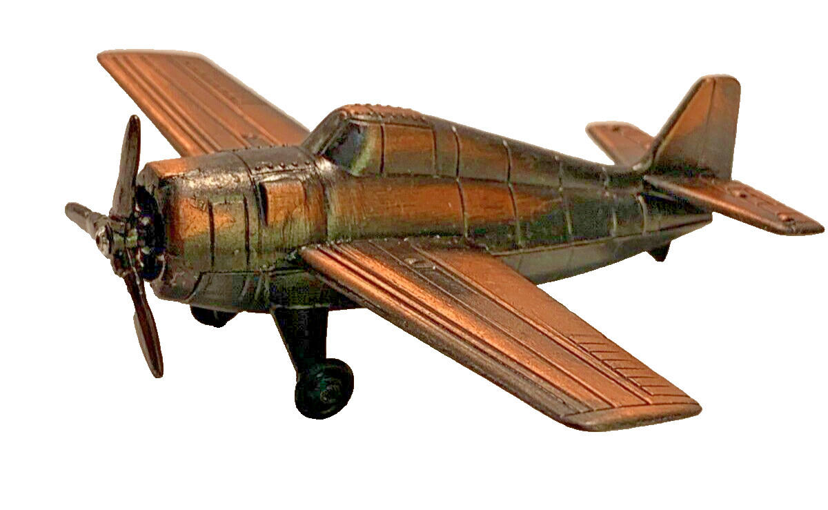 Vintage Die-Cast Pencil Sharpener Small Engine Airplane With Box PSF1