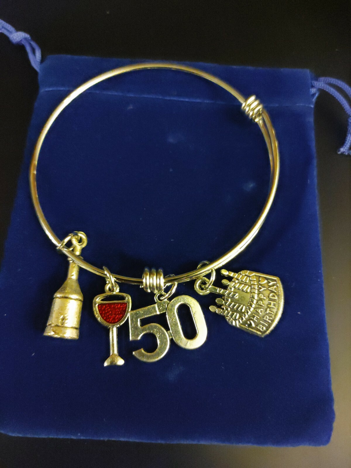 50th Birthday Wire Bracelet