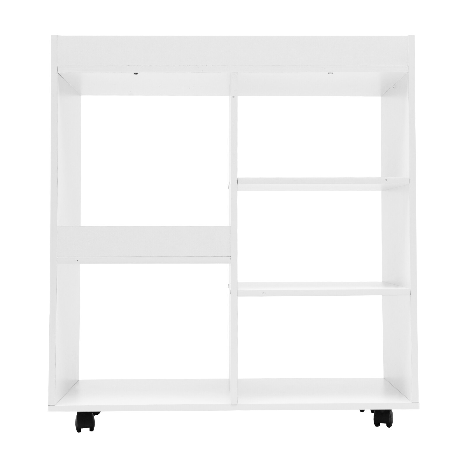 Mobile Printer Stand Rolling Office Scaner Cart Storage Shelf Warm White