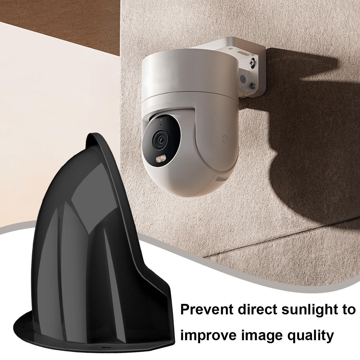 ABS Material Outdoor Camera Rain Cover Waterproof Protective Shield Black