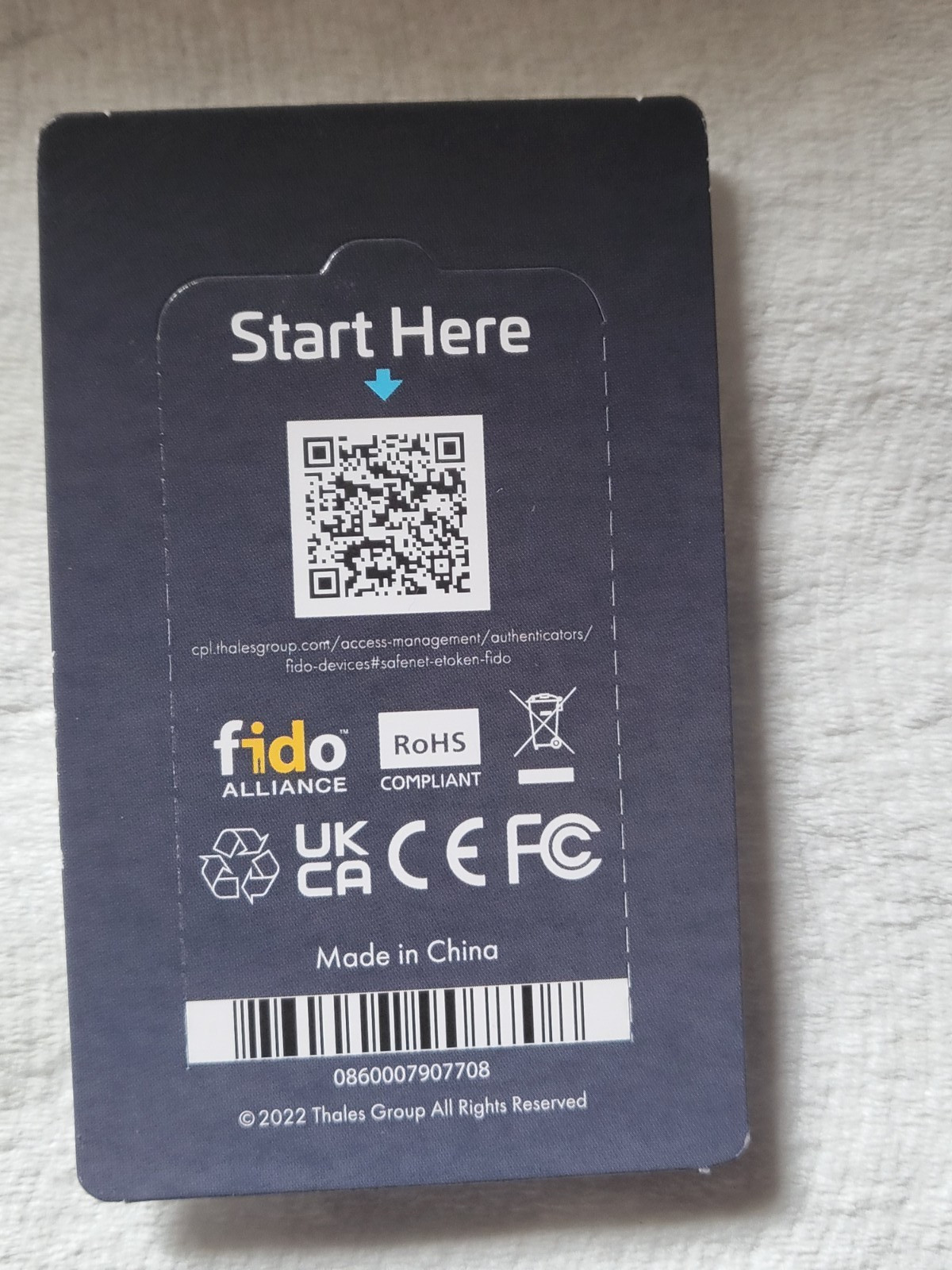 Thales Safe net e Token Fido Passkey