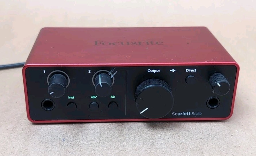 Focusrite Scarlett Solo - Red - No Power Cord Included See Pictures Sold As Is