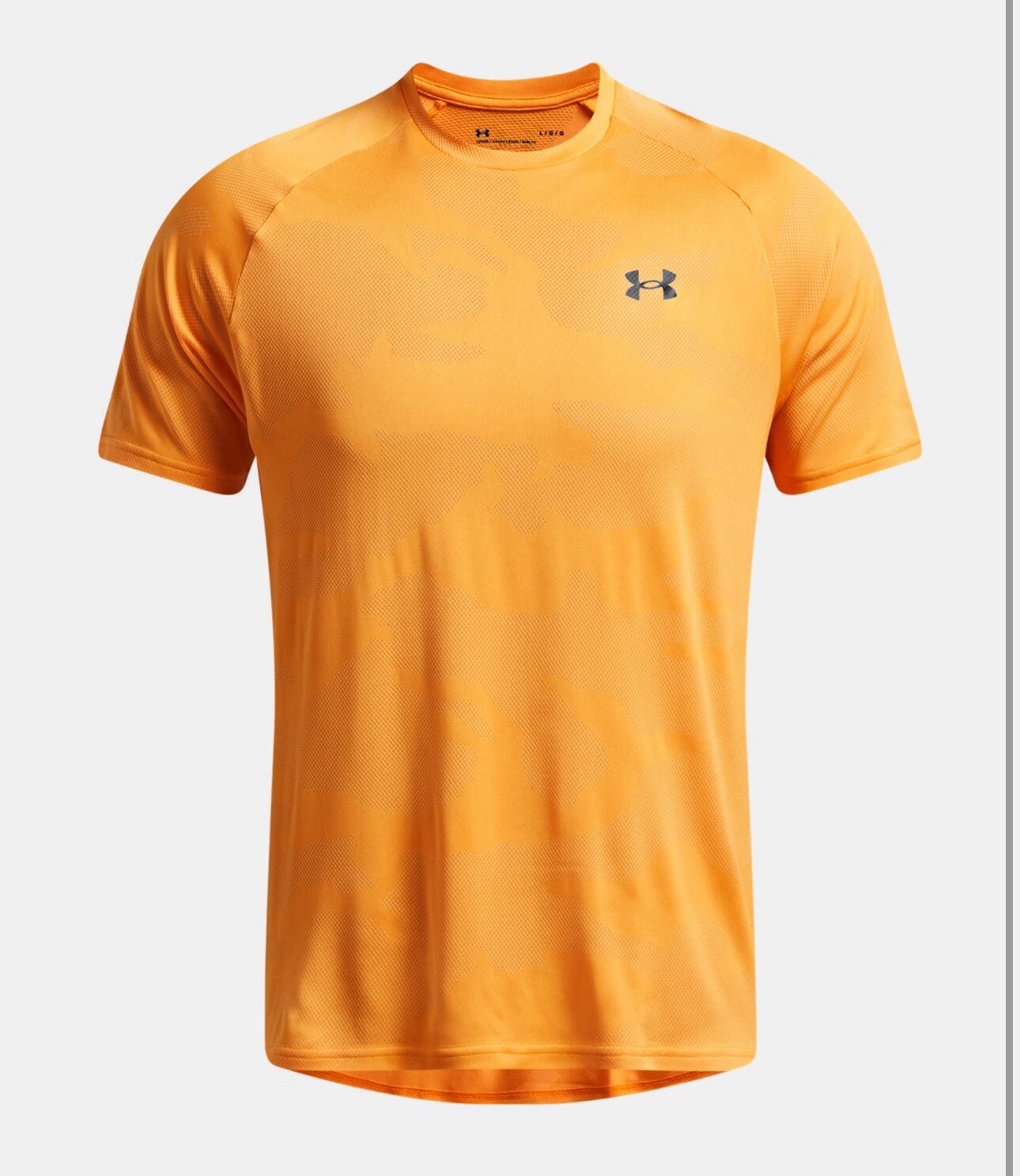 NWT Men’s L Under Armour Orange Velocity Jacquard Crew T Shirt 1371203 -801 $30