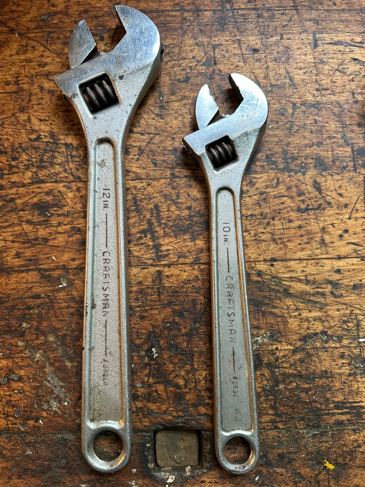 Vintage Craftsman 12” and 10” adjustable wrench made USA 1940-1950?