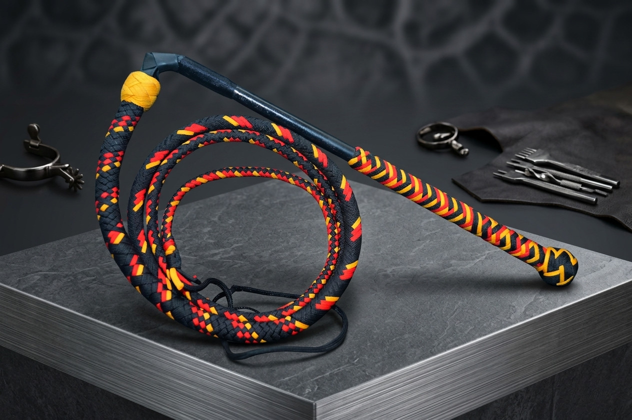 Stockwhip 2.5 to 24 Feet Long 16 Strands Bullwhip Nylon Indiana Jones style Whip