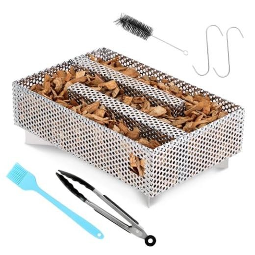 12 Hours Pellet Smoker Tray Box, 5”×8”, like Smoke Tube for Pellet Smoker, for