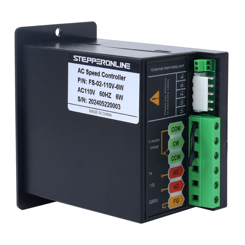 STEPPERONLINE Speed Controller for Variable Speed Motor 6W Single Phase 110VAC