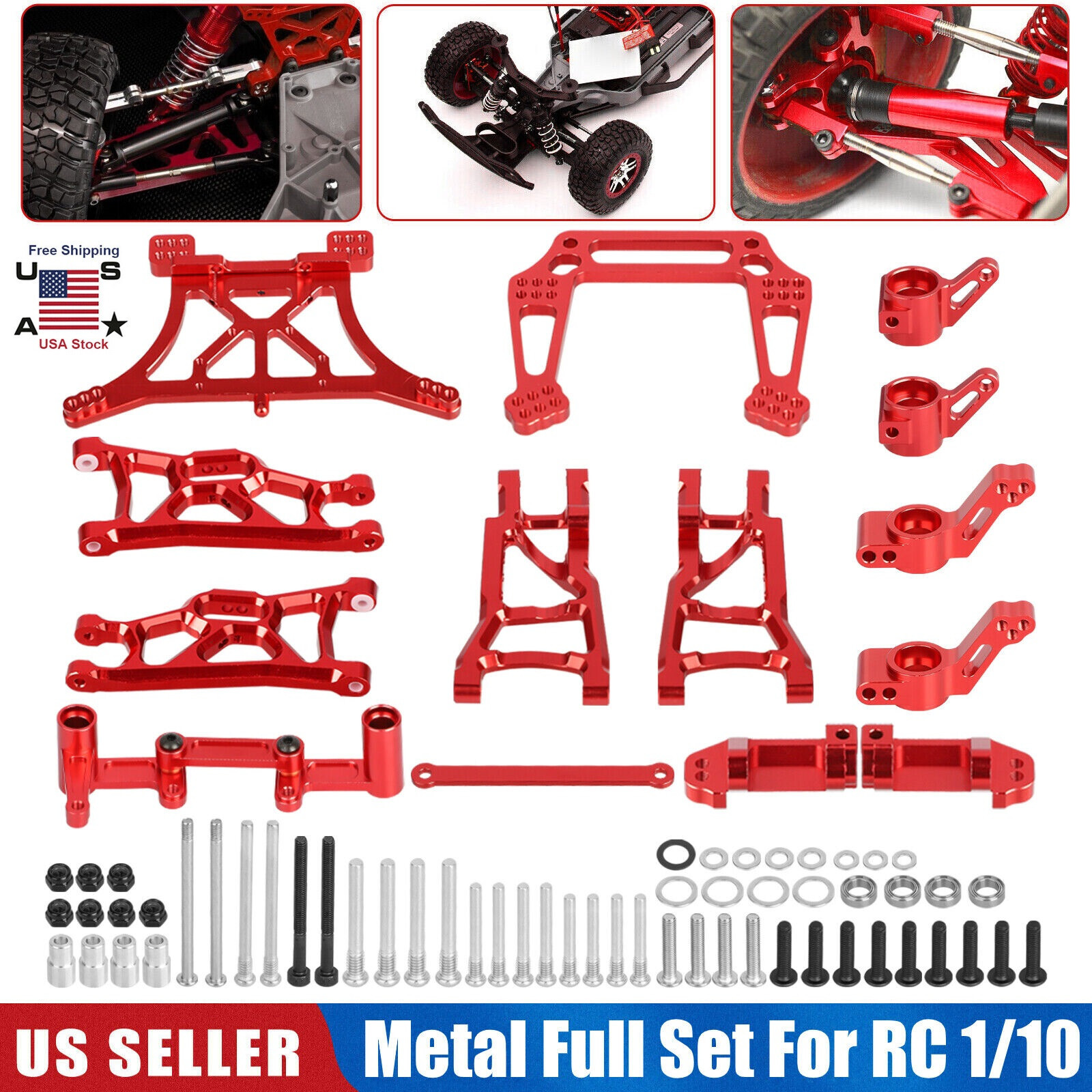 CAR RC Parts Metal Full Set For 1/10 Traxxas SLASH 2WD/Rustler/Stampede/Bandit