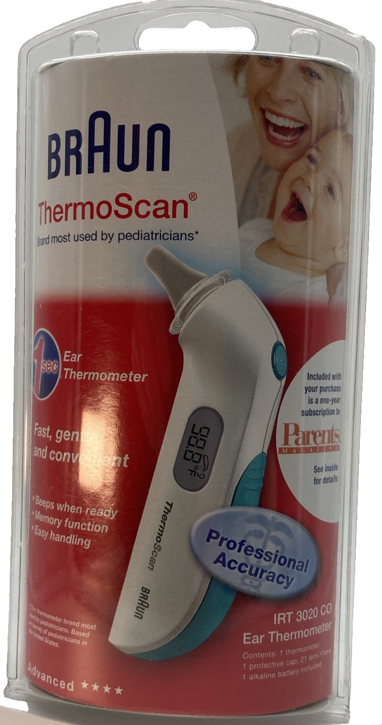 BRAUN ThermoScan  Model: IRT 3020 CO  1 Second Ear Thermometer BRAND NEW SEALED