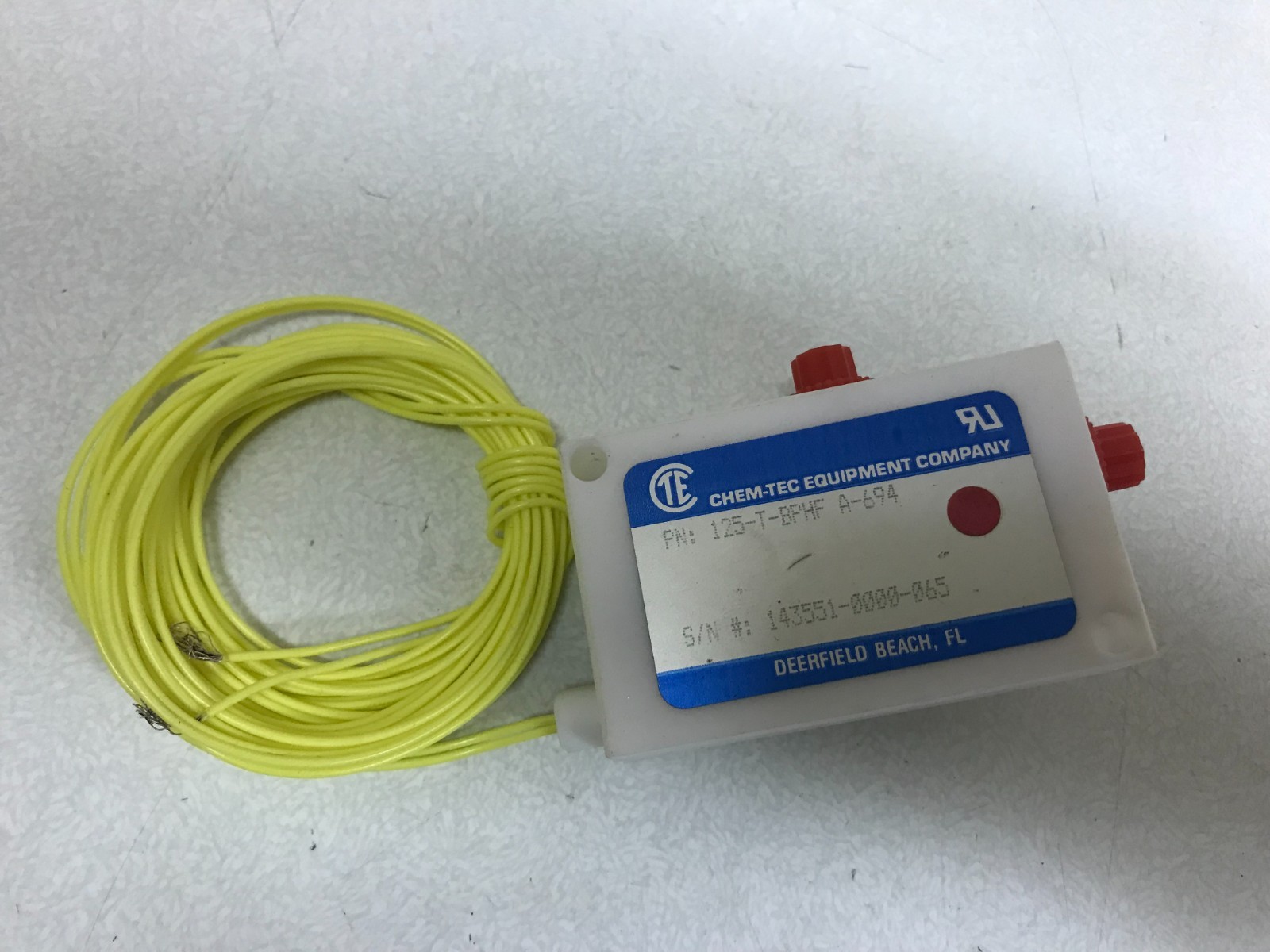 NEW Chem-Tec Flow Switch 125-T-BPHF A-694