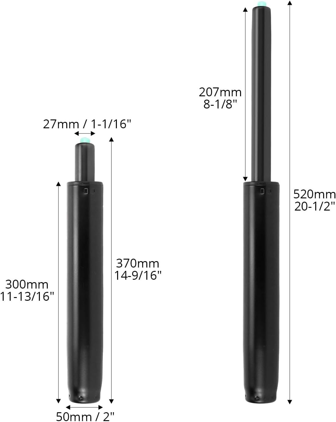 QWORK Extra Long Gas Lift Cylinder Replacement for Drafting Chairs & Bar Stools,