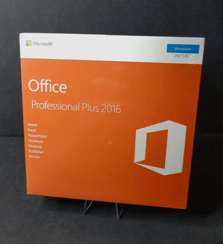 Microsoft Office Professional Plus 2016 for Windows PC Full Version Retail Box