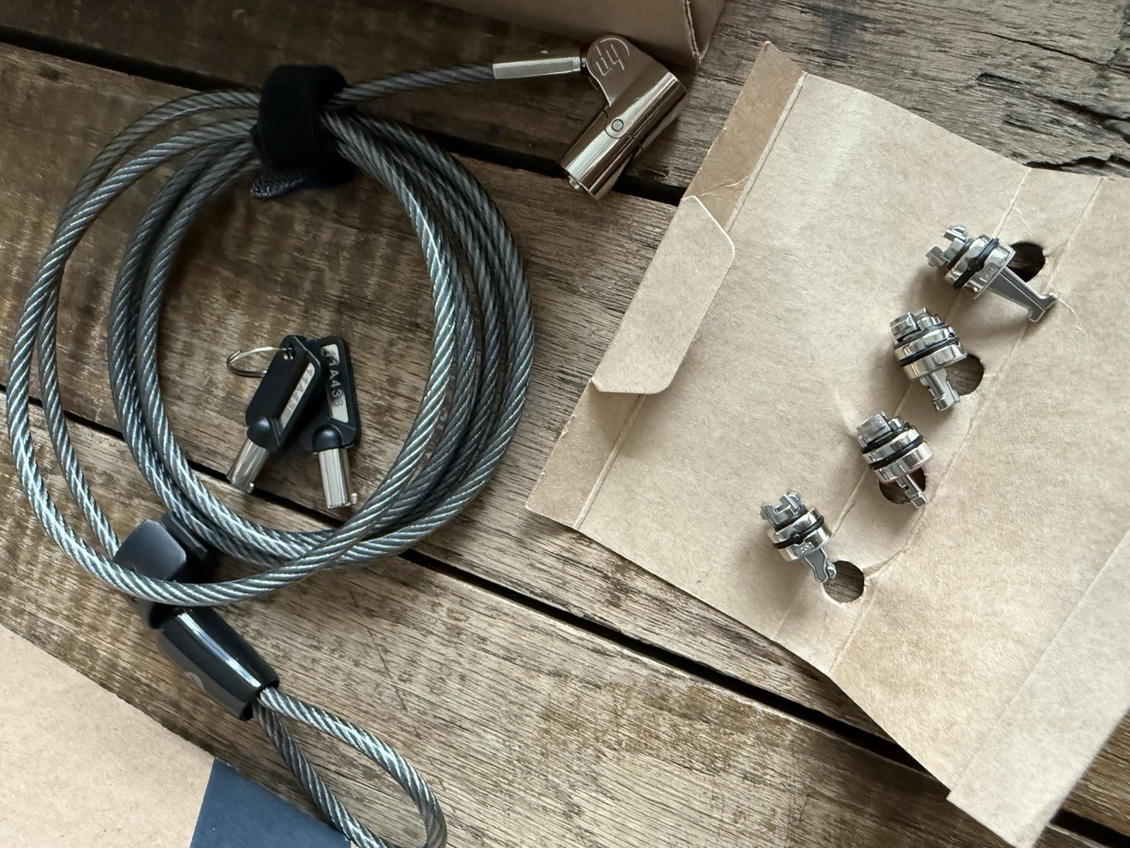 HP Keyed Laptop Lock Kit with Multiple Lock Heads and Mounting Hardware