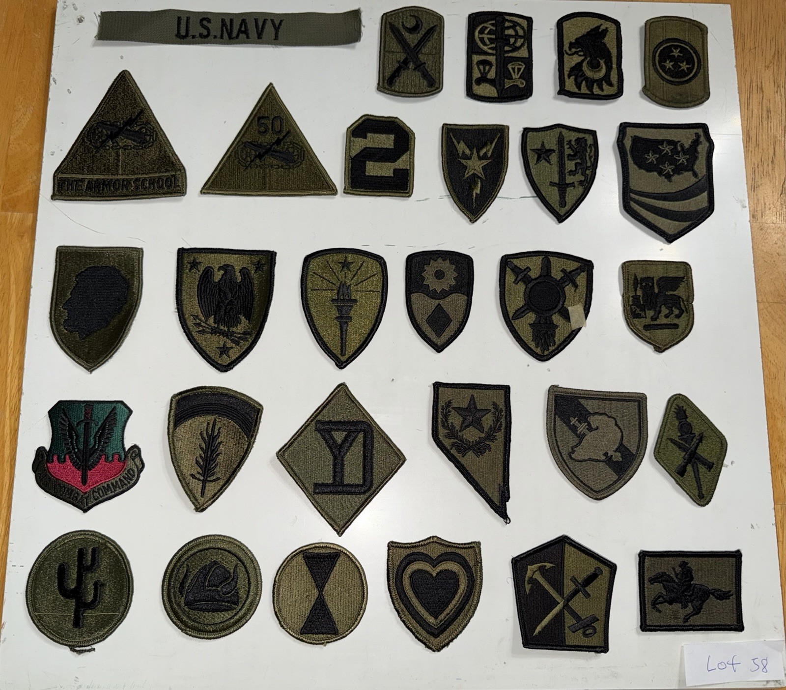 MILITARY GI PATCH LOT OF 29, SUBDUED VARIETY, PICTURED LOT IS WHAT YOU GET!