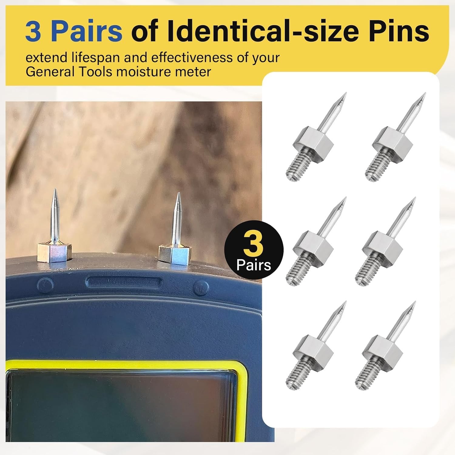 Moisture Meter Pins Replacement for General Tools , RHMG650 & RHMG700DL Moist...