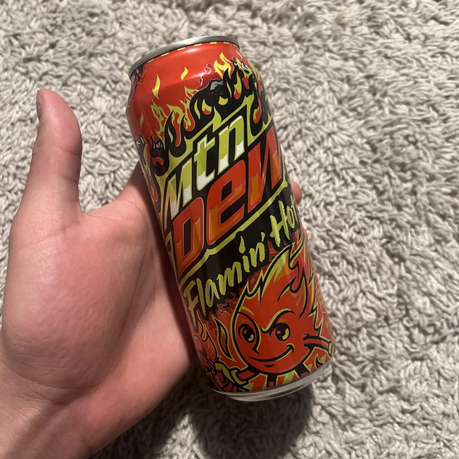 6 cans of Mountain Dew Flamin' Hot Limited Edition Soda Collectible