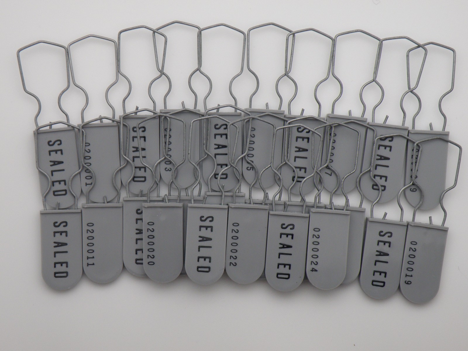 Electric Meter Security Seal Wire Padlock Grey Pack of 25 Made In USA