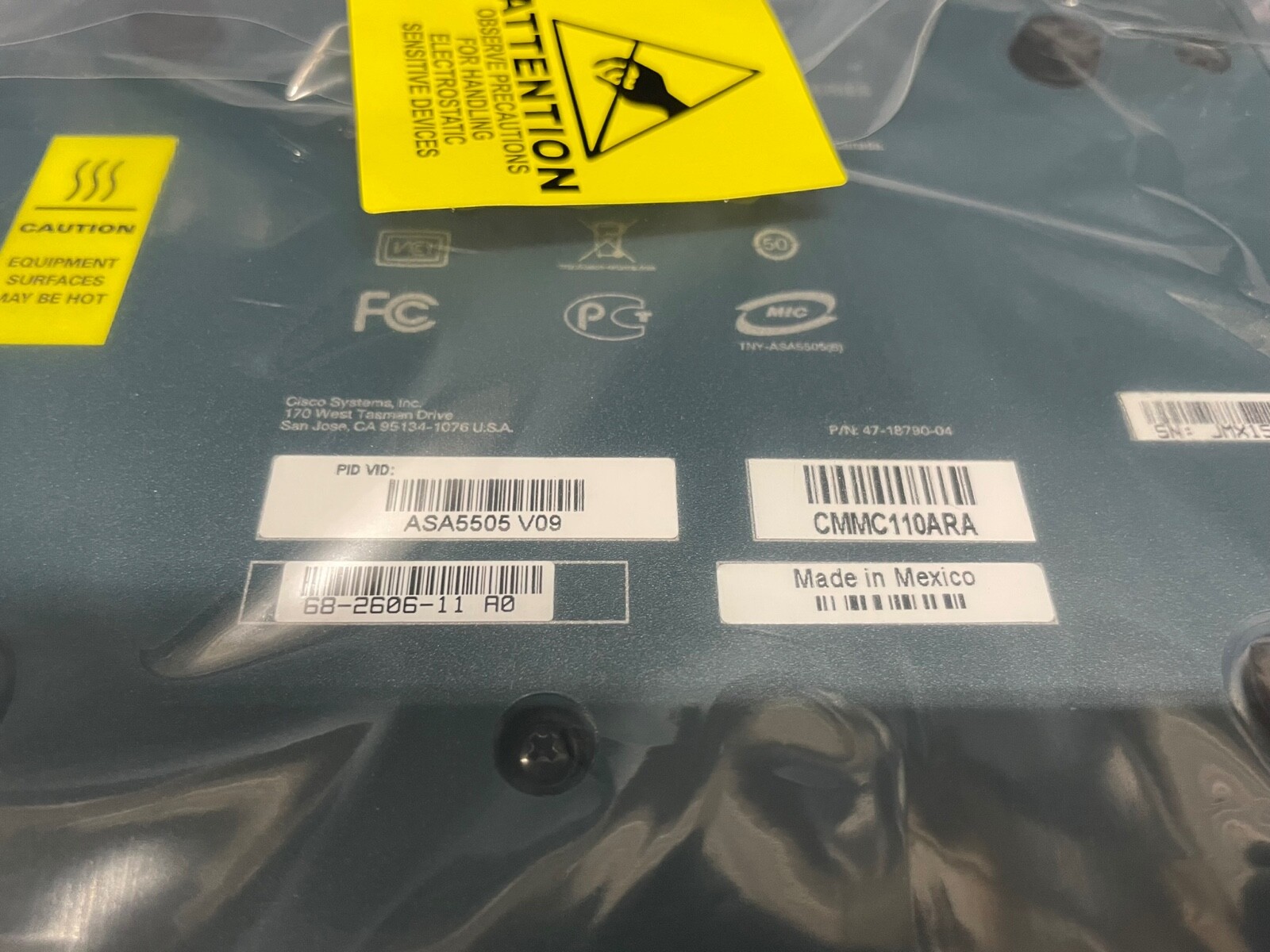 Cisco ASA 5505 V09 Fast Ethernet Firewall Security Appliance Open Box