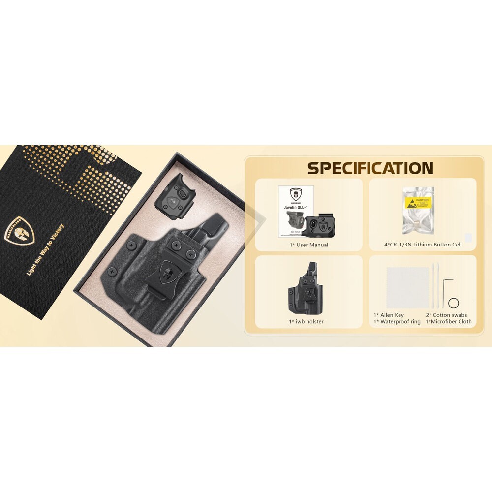 TSG Red Laser Sight-Weapon Light-Holster Combo Fits: Springfield Hellcat