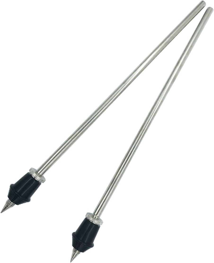 1 Pair Bass Drum Spurs Legs Vintage Metal Straight Floor Tom Legs 14.5Inch Kick