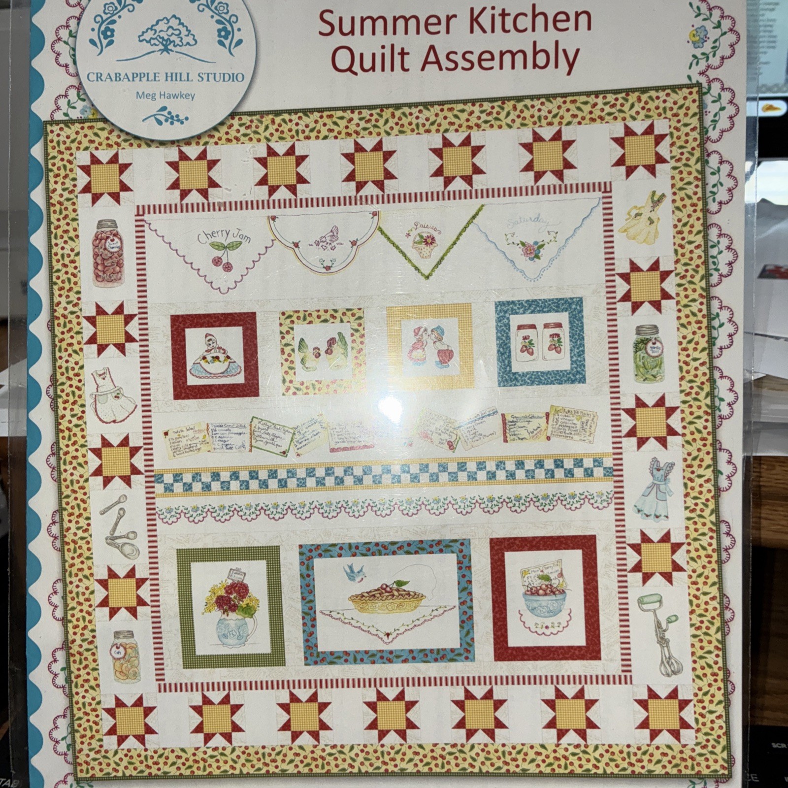 SUMMER KITCHEN #11 QUILT ASSEMBLY~ pattern~ CAH- pre-owned OOP