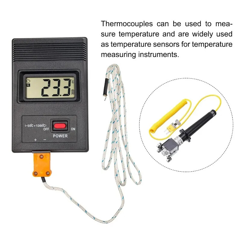 Type K Roller Surface Thermocouple -50°C ~ 500°C Handheld Contact Temperature