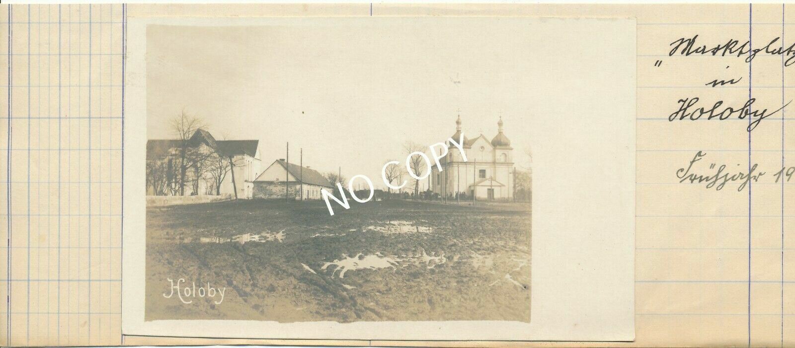 Photo WK I Marketplace in Holoby Ukraine Spring 1917 G1.23