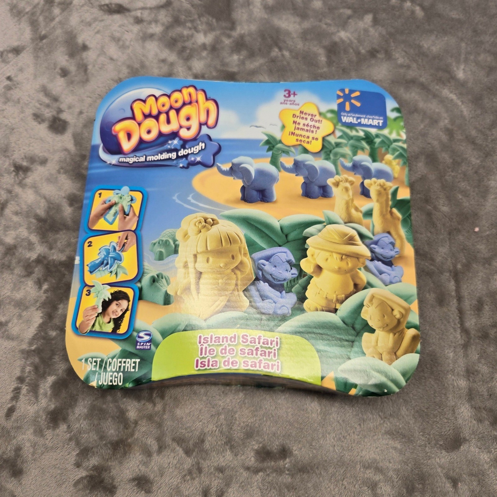Moon Dough Island Safari Magical Molding Dough Set Spin Master 20036220 New