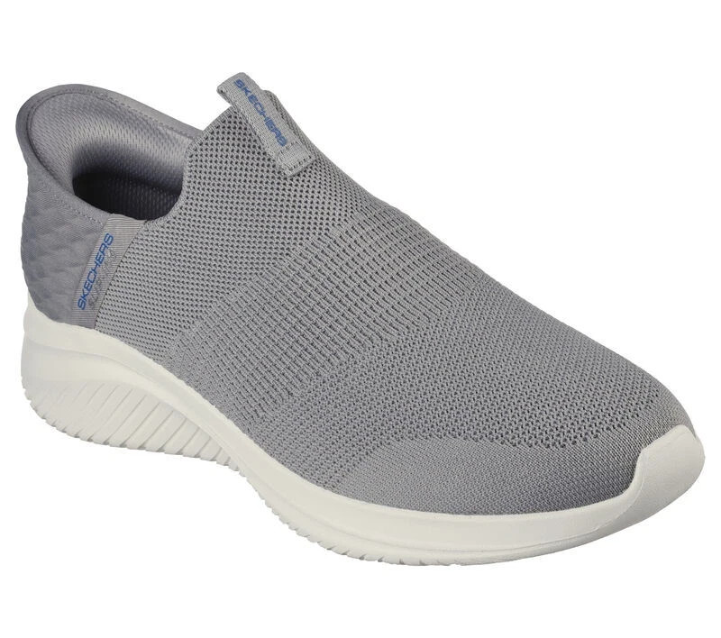 Skechers Shoes Slip Ins Men Wide Fit SlipOn Gray Sport Memory Foam Smooth 232450