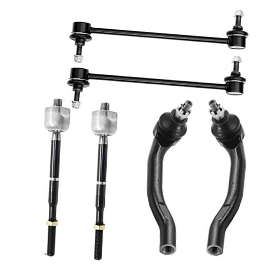 6 PC Front Suspension Sway Bar Stabilizer Link Kit + Inner/Outer Tie Rod End