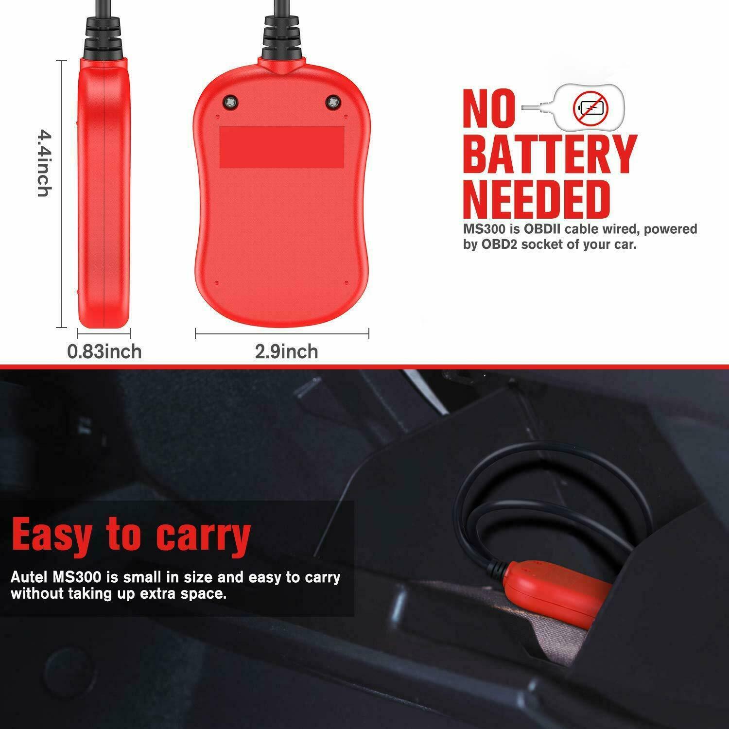 Autel MaxiScan MS300 OBD2 CAN OBDII Auto Car Code Reader Diagnostic Scanner Tool