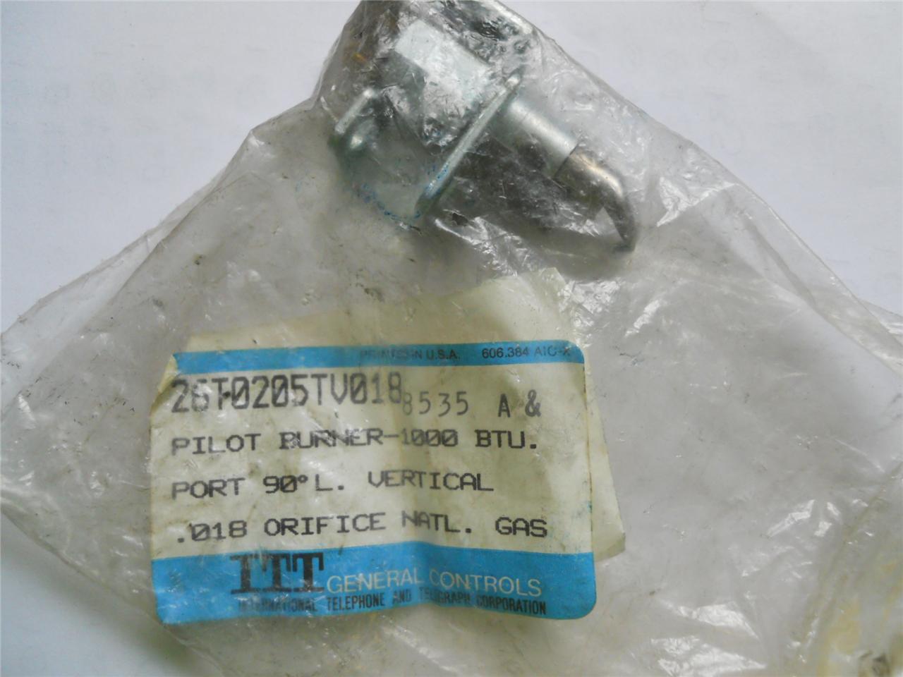 ITT GENERAL CONTROLS 26T0105TV018 PILOT BURNER