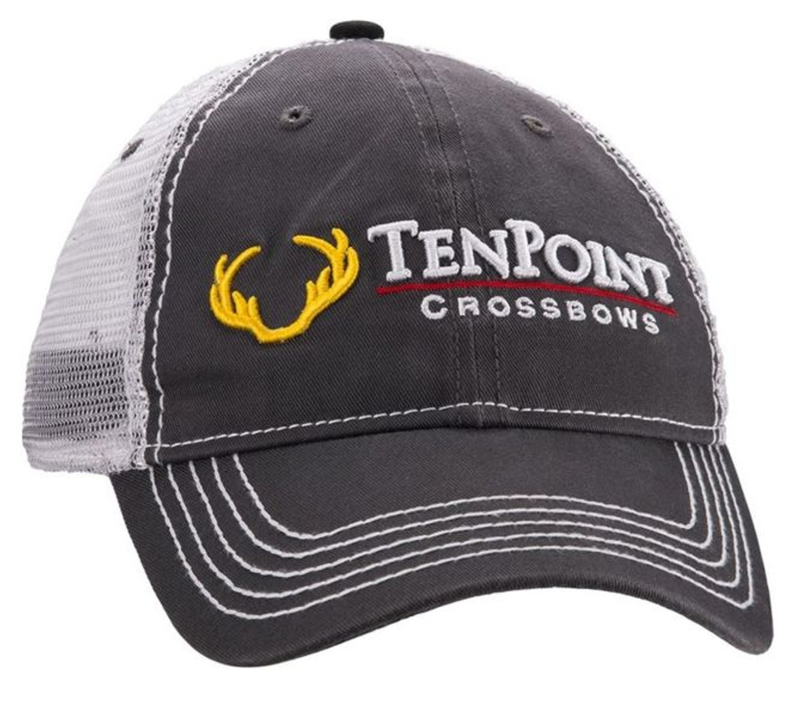 TenPoint Crossbows Walnut Creek Promo Mesh Back White Embroidered Logo Hat