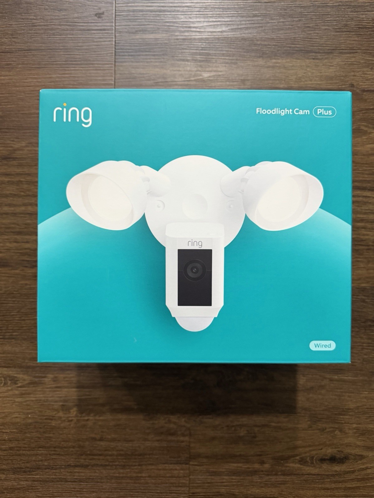 Ring Floodlight Cam Wired Plus Motion-Activated Camera 1080p White -NEW/SEALED-