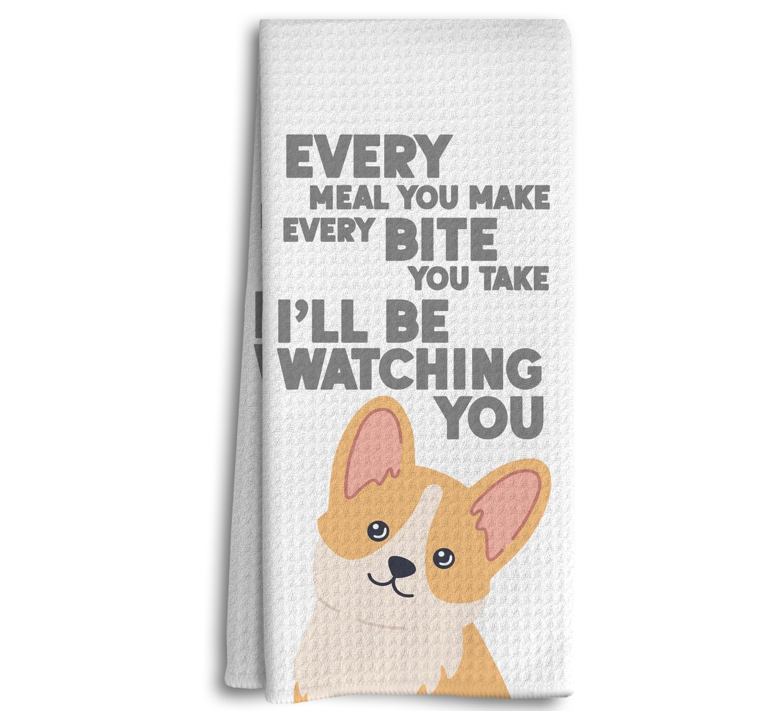 Cute Corgi Kitchen Dish Towels 16x24 Inches, Funny Dog Decorative Absorbent H...
