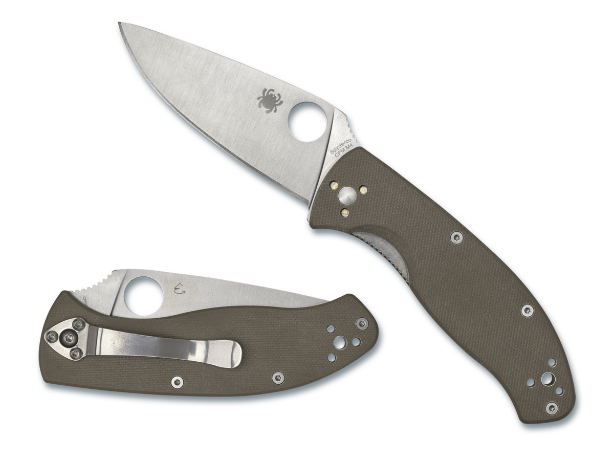 Spyderco Knife Tenacious C122GBNM4P Liner Lock CPM-M4 Brown G-10 Pocket Knives