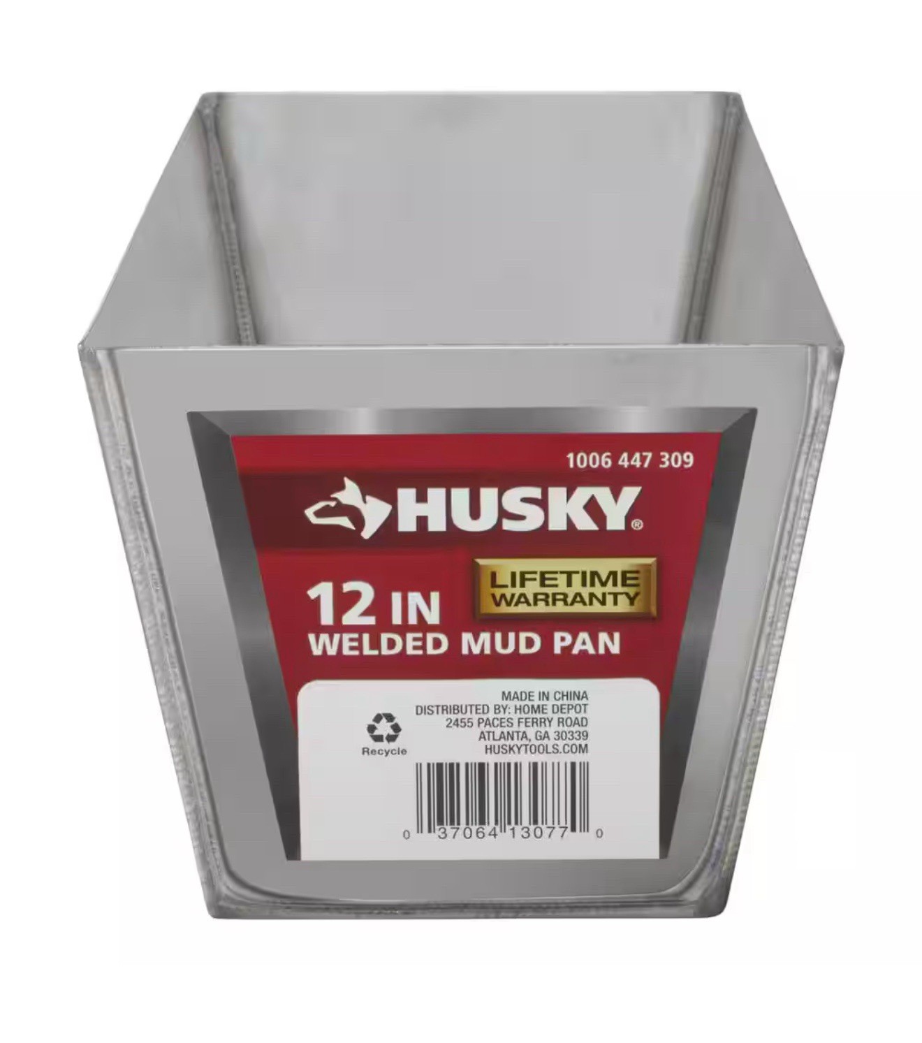Husky Mud Pan 12 Inch Heavy Gauge Watertight Laser Welded Seams Stainless Steel