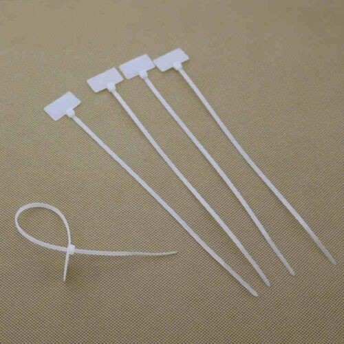 50-1000pcs Cable Ties Self-Locking Nylon Cord Wrap Strap Marking Label 100mm [