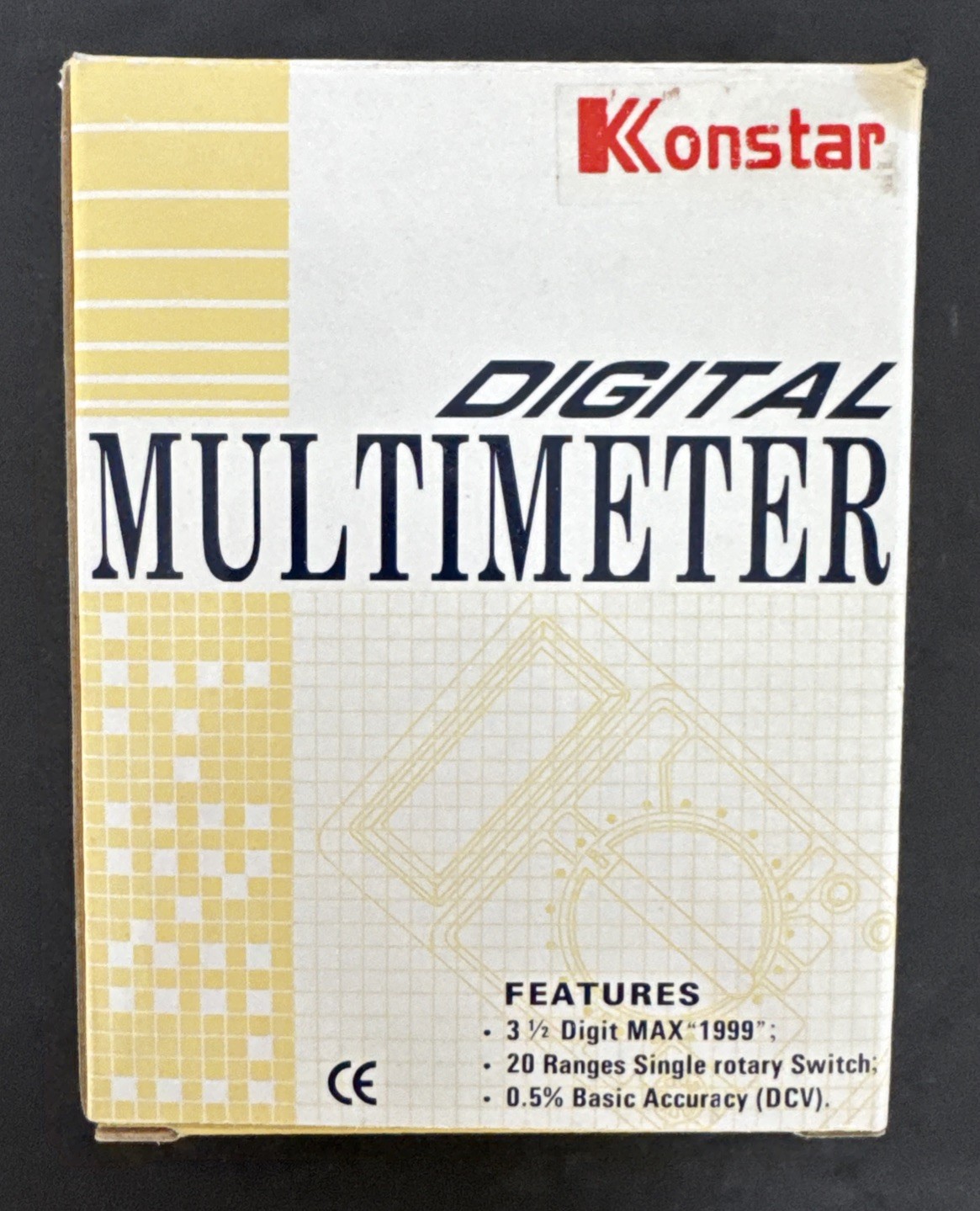 Vintage Konstar Digital Multimeter 3.5” Digit Max 1999 0.5% Basic Accuracy New