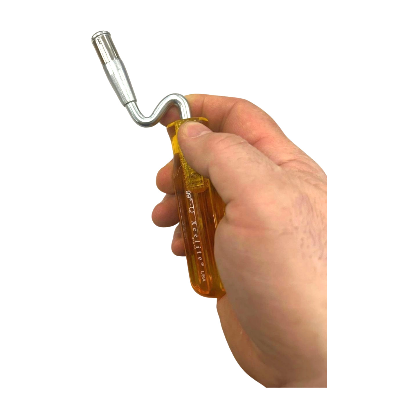 NOS Xcelite bit driver 99-QV, MADE IN USA amber colored handle