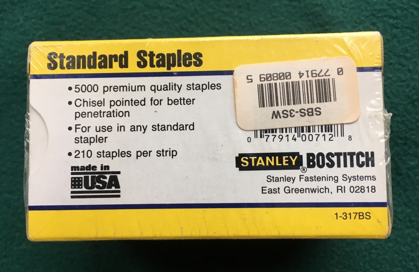 Stanley Bostitch Standard Staples Chisel Point 3 Boxes, 15,000 staples