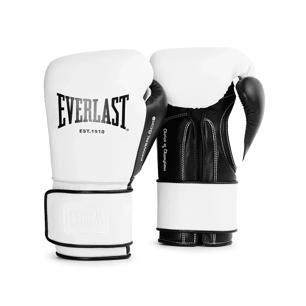 Everlast Powerlock OG Pro Training Boxing Gloves - White/Black