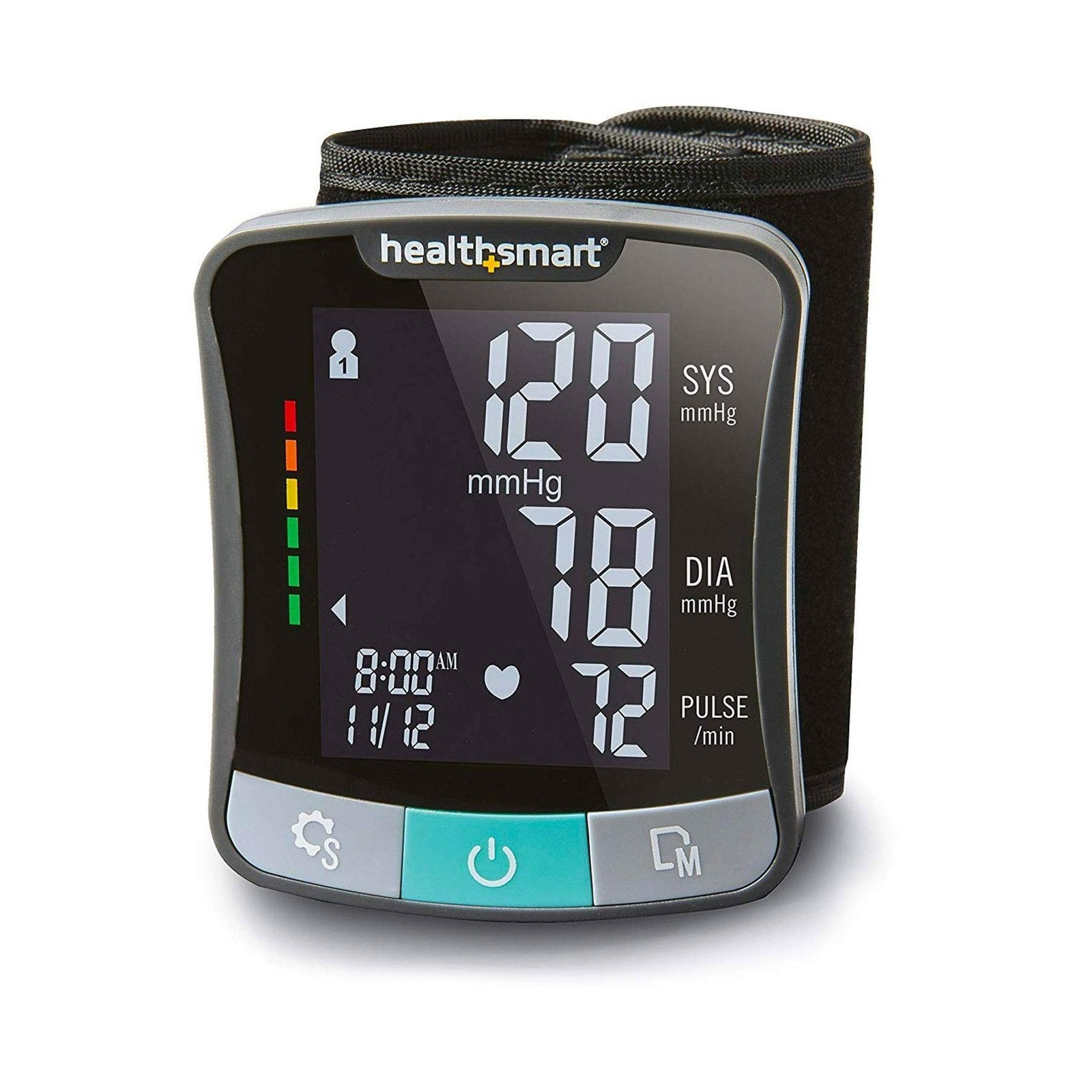 HealthSmart Digital Premium Wrist Blood Pressure Monitor with Cuff ... Fast Ship