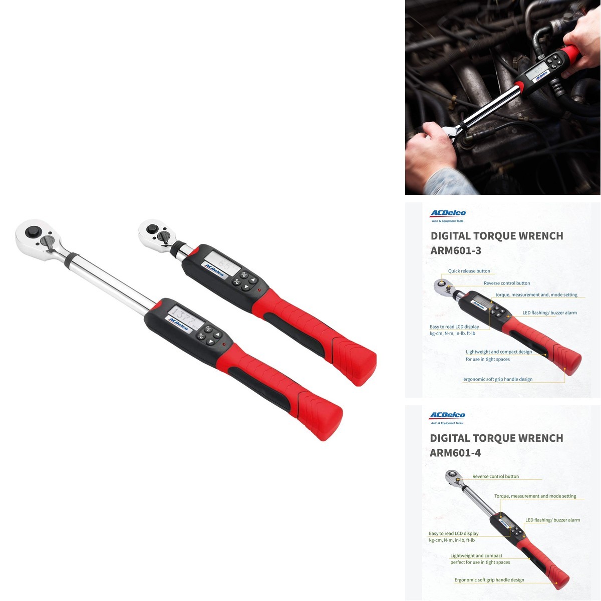 ACDelco ARM601-34 3/8" & 1/2" Heavy Duty Digital Torque Wrench Combo Kit Buzzer