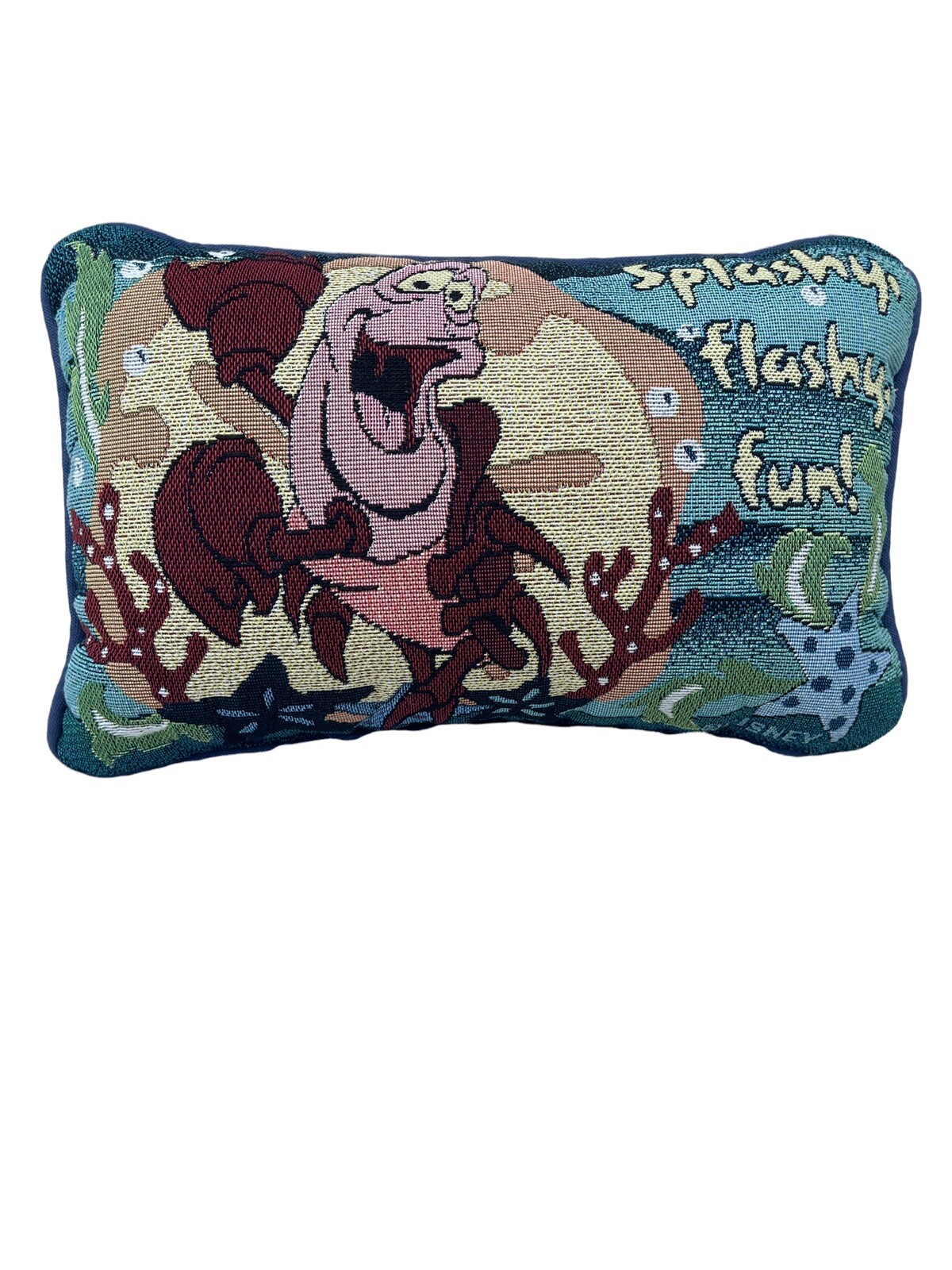 VTG Little Mermaid Disney Sabastian Woven Throw/Decorative Pillow