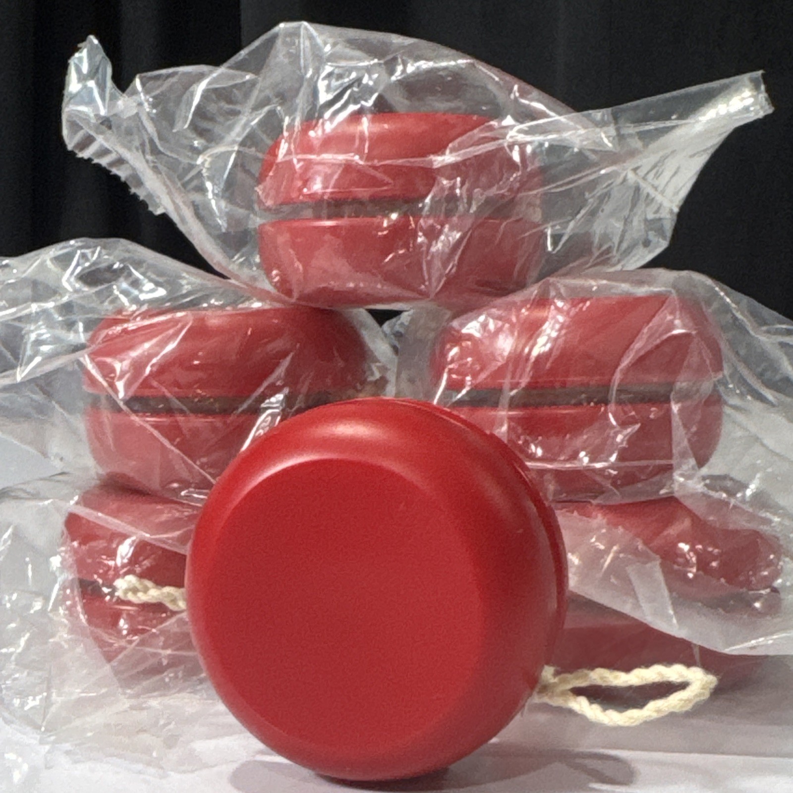 6-Pack Yo-Yo – Red 2 1/4″  Blank, Ready for Marketing & Custom Logos
