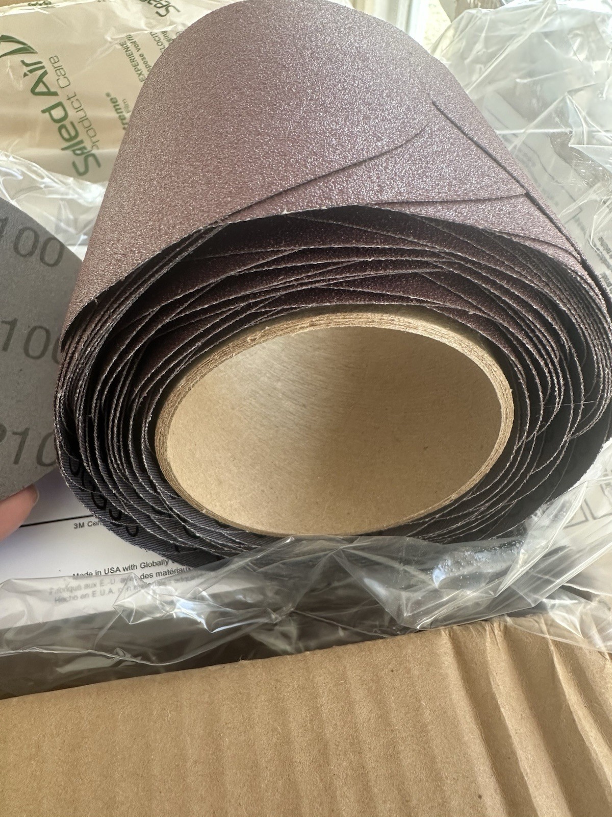 3M Stikit 61136 Red Cloth Disc Rolls P100 Grit 4 Roll Per Case 400 Disk