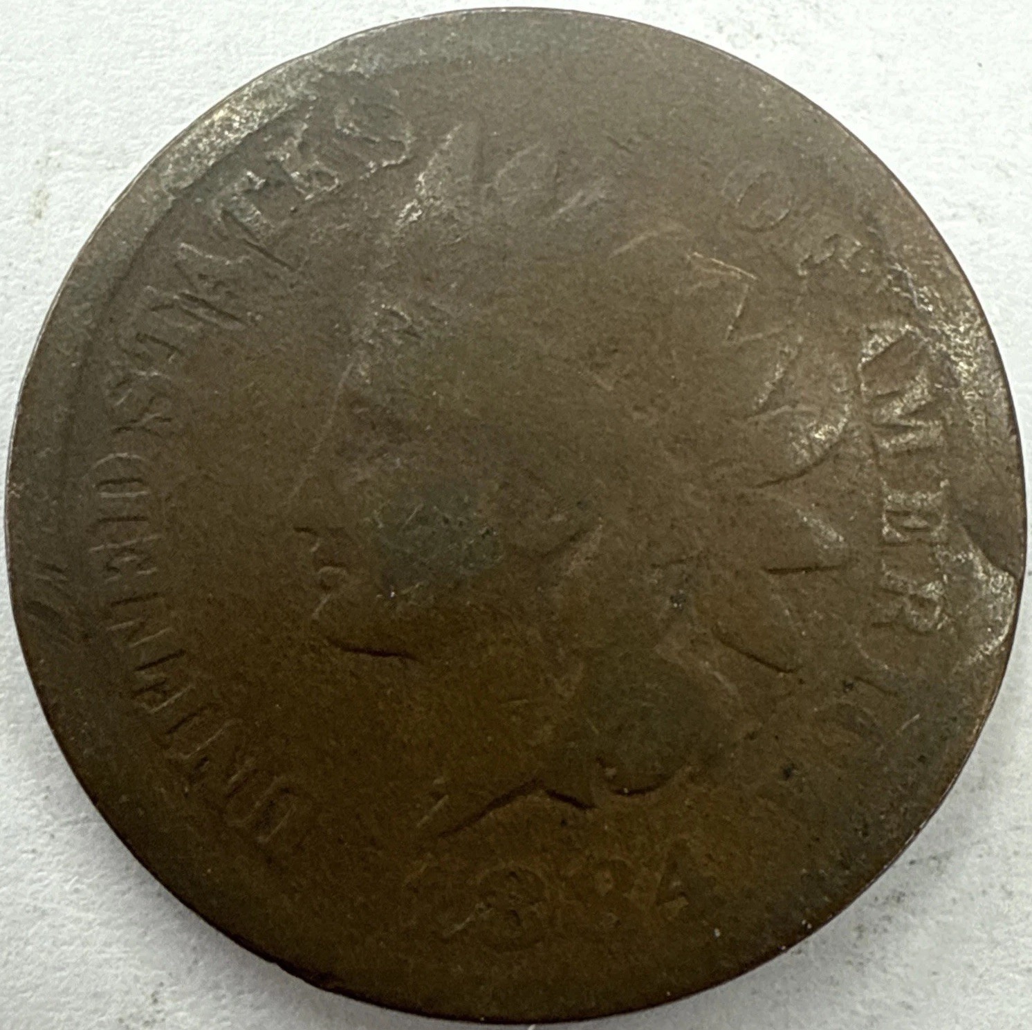 1884 Indian Head Cent Exact Coin Imaged #IND2230