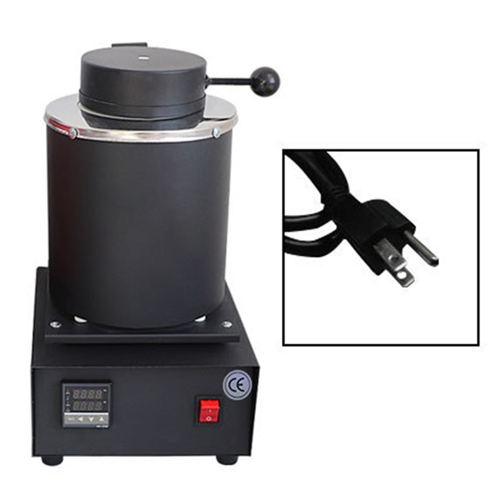 1500W 3KG Digital Black Melting Furnace Kit 2100°F with Graphite Crucible 110V