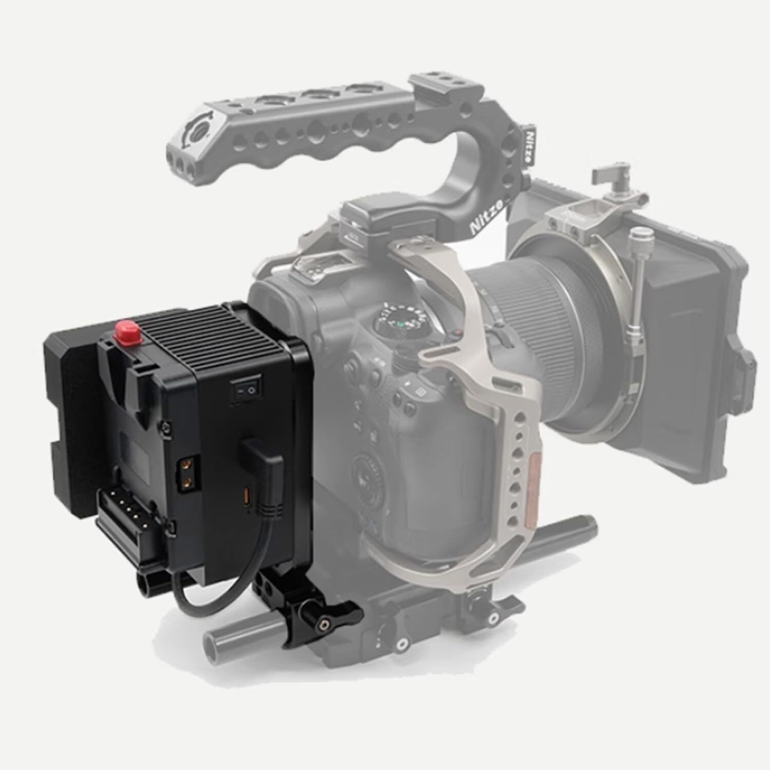 FusionRig Mini Expansion Module Cage V-Mount Battery Mounting System USB-C